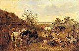 A Farmstead by John Frederick Herring, Jnr
